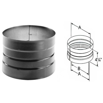 M &amp; G Duravent 6DBK-ADDB DuraBlack Double Skirted Adapter ~ 6" 