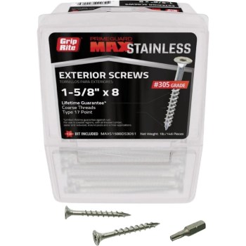 Prime Source 305 Stainless Deck Screw - #8 x 1-5/8"