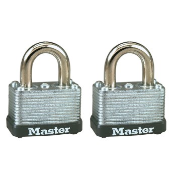 Master Lock 1-1/2" Warded Padlock, 2pk - Keyed Alike