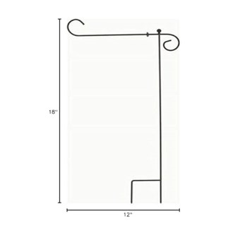 Garden Flag Holder, Black Steel - 40" x 19"