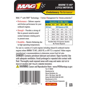 MAG1 Marine TC-W3 2-Cycle Engine Oil - 16 oz