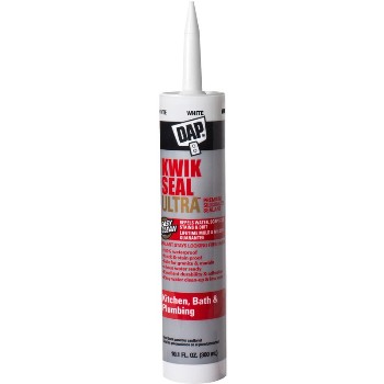 DAP 18897 Kwik Seal Ultra Siliconized Sealant, 10 oz Tubes