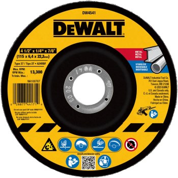DeWalt Type 27 Cutting & Grinding Wheel - 4-1/2" x 1/4"