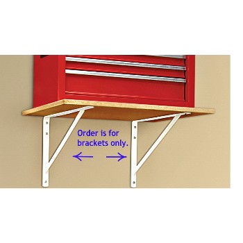 Shelving  Bracket, White Max  ~  14.5" x 10" 