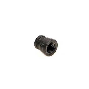 Reducer Coupling, Black - 3/4" x 1/2"