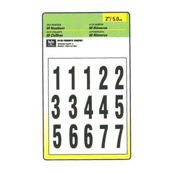Vinyl Numbers Set,  Black & White ~2"