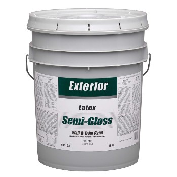 Exterior Semi-Gloss White Latex Paint ~ 5 Gallons