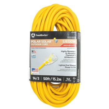 Polar/Solar Plus Series 14/3 Outdoor Extension Cord ~ 50 Ft