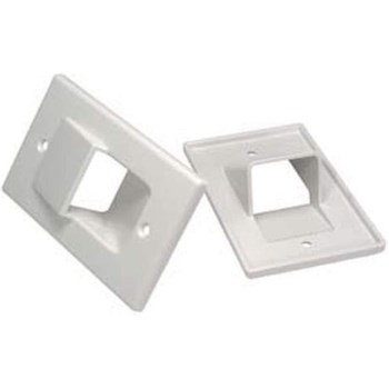 1-Gang Recessed Wall Plate, White