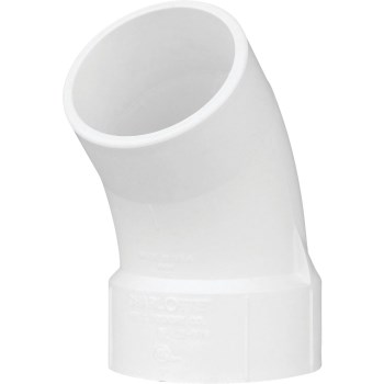 Charlotte Pipe PVC DWV 45-Degree Street Elbow - 6"