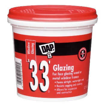 DAP 12122 White 33 Window Glazing ~ Quart