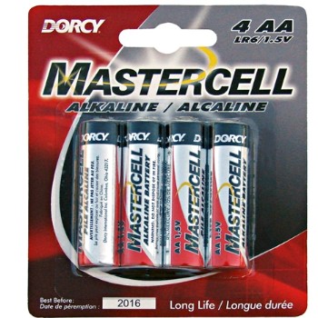 Alkaline Batteries, AA ~ 4 Pack