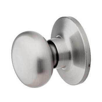 Biscuit Dummy Knob ~ Satin Nickel