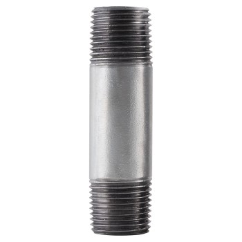 Pipe Nipple, Galvanized Steel - 3/8" x 5"