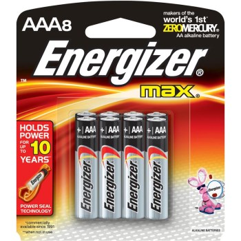 AAA Batteries ~ Alkaline, 8 Pak