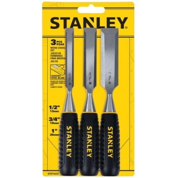 Stanley Wood Chisel 3 Piece Set  1/2", 3/4", 1"