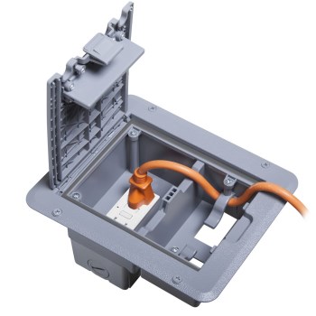 Weatherproof Deck Outlet and GFCI Kit, Gray
