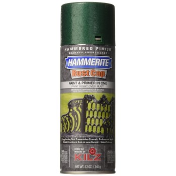 Masterchem 41165 Hammerite Hammered Metal Finish Spray, Dark Green ~ 12 Oz Cans