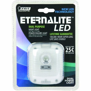 Feit Elec. Nl2/led Night Light, Dual Power Eternalite ~ 2 Hr Battery