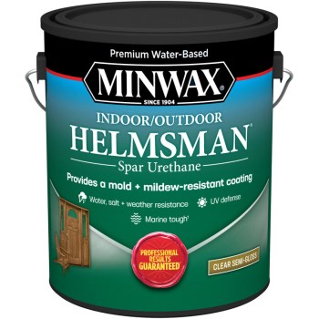 Minwax Water Based Helmsman Spar Urethane, Semi-Gloss - Gal