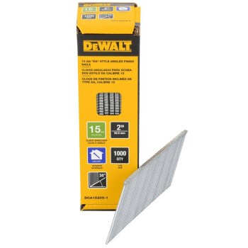 DeWalt 15GA Angled Finish Nails   2"  1000pk