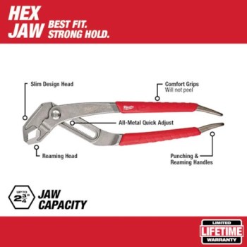 Milwaukee Hex Jaw Pliers - 12"