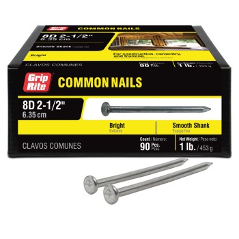 Prime Source Bright Common Nail - 8d (2-1/2"), 1 Lb