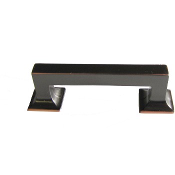 Hardware House  147682 Art Deco Cabinet Pull, Classic Bronze Fnish  3" CTC