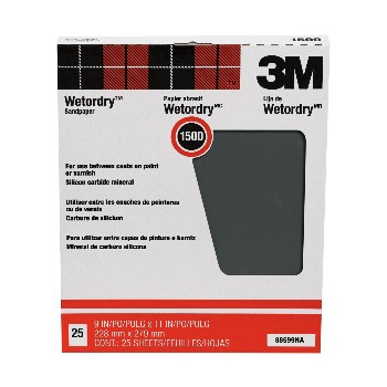 3M 051144885992 Wet or Dry Sandpaper, 1500A Grit  