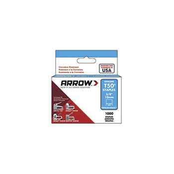 Arrow Fastener 506SS1 T50 Staples, Stainless Steel ~ 3/8