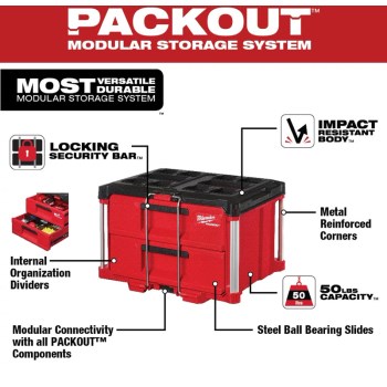 Milwaukee PACKOUT 2-Drawer Tool Box