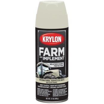 Krylon K01945000 Farm & Implement Spray Paint,  International Harvester Gloss White  ~ 12 oz Cans