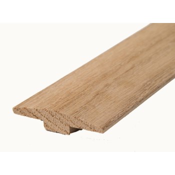 Hardwood Transition T-Molding, Unfinished Wood ~ 36"