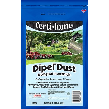 V.p.g. Fe10859 Ferti-lome Dipel Dust Biological Insecticide ~ 4 Lbs.