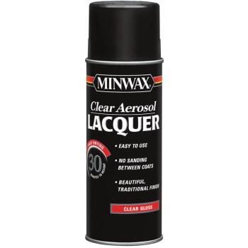 Minwax 15200 Aerosol Lacquer, Clear Gloss ~ 12.25 oz Aerosol Spray