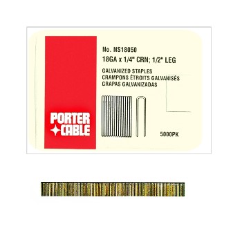 Porter Cable Pns18050 Narrow Crown Staples ~ 1/4" - 18 Gauge