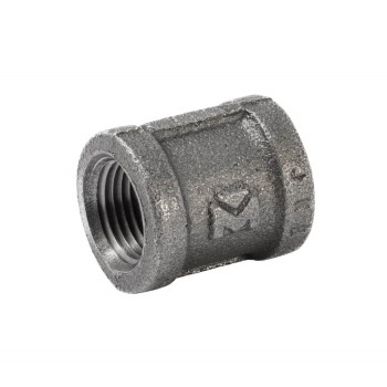 Malleable Iron Coupling, Black - 1/2" FPT
