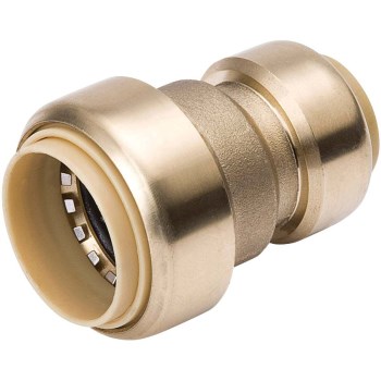Push Fit Lead-Free Brass Coupling - 3/4" x 1/2"