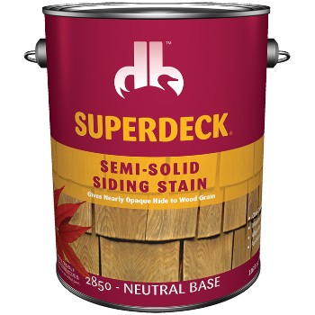 Superdeck/duckback Db-2850-4 Semi-solid Siding Stain, Neutral Base/gallon