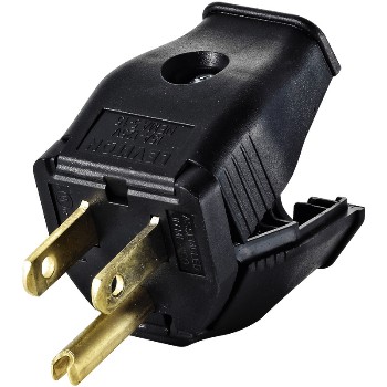 Clamptite 3 Wire Plug, Black ~ 15A