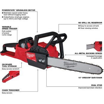 Milwaukee M18 FUEL 16" Chainsaw Kit