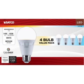 S11777 4pk 14w A19 3cct Bulb