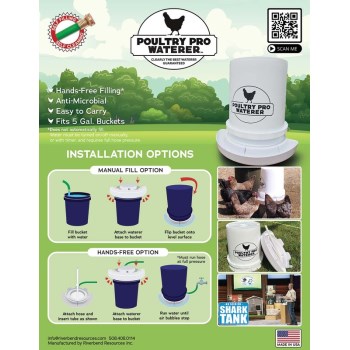 Riverbend Poultry Pro Waterer for 5 Gallon Buckets