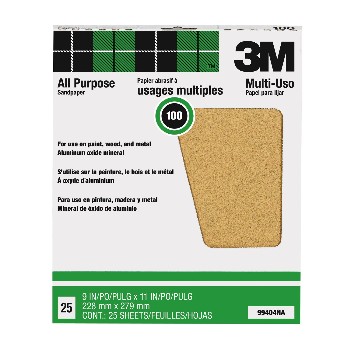 3M 051144994045 Sandpaper, Aluminum Oxide ~ 100 grit