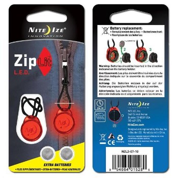ZipIt, Red LED, 2 Pack
