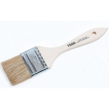 White Chinese Bristle Chip Brush - 1"