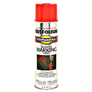 Rust-Oleum 2558838 Inverted Marking Paint - Flr Red/Orange