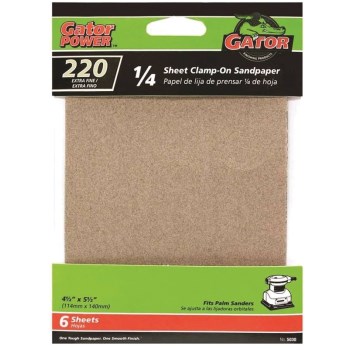 6pk 220g 1/4 Sandpaper