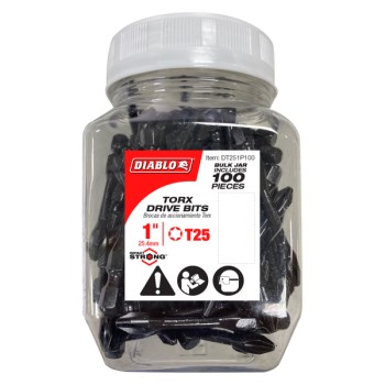 Torx Drive Bit  T25   1"  100pk