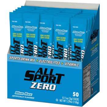All Sport Zero Powder Sticks, Blue Raspberry - 50pk